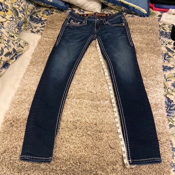 Rock RevivalJeans Sz 26 Blue Distressed Whisper New w/out Tags - Picture 12 of 14